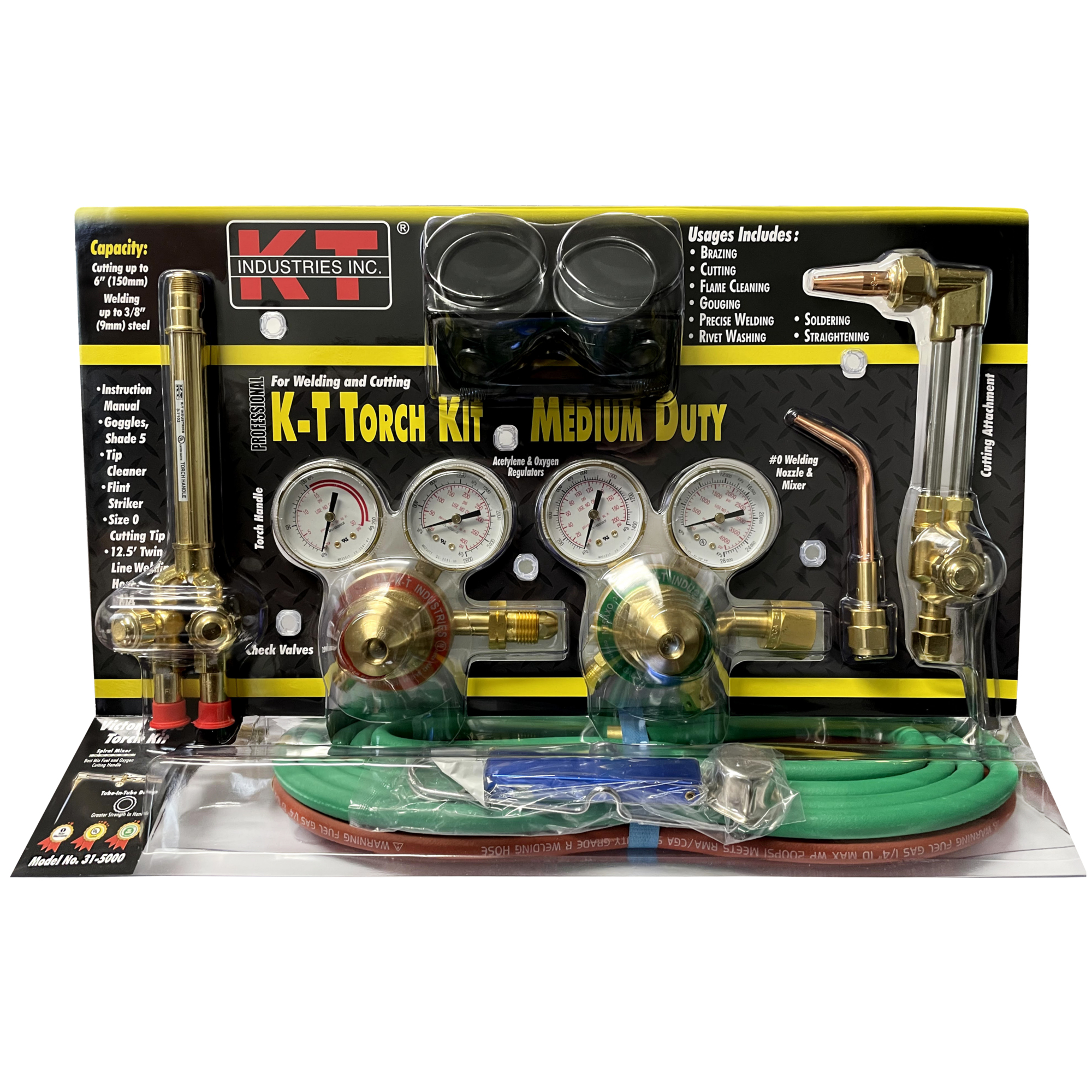 K-T Industries Victor-Style Torch Kit — Includes Heating Tip, 12ft. Twin Hose, Model# 31-5000